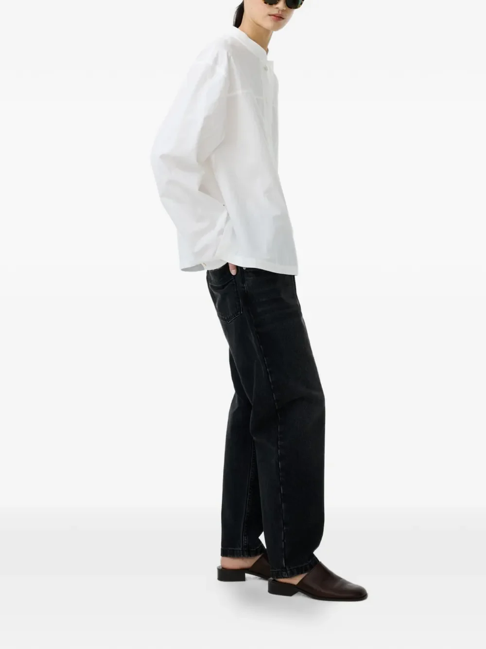 STUDIO NICHOLSON - Women  Half Placket Shirt - Image 3
