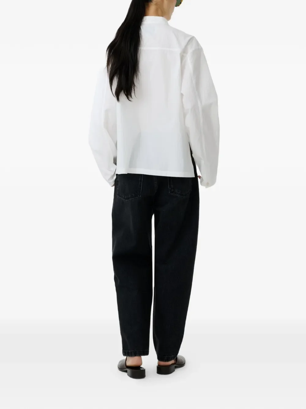 STUDIO NICHOLSON - Women  Half Placket Shirt - Image 4