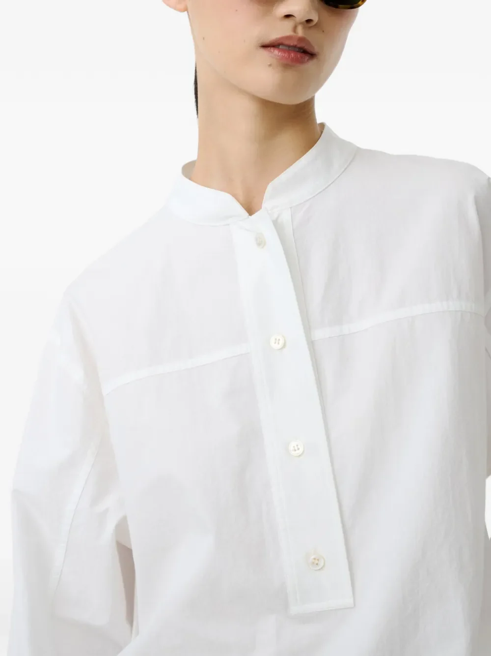 STUDIO NICHOLSON - Women  Half Placket Shirt - Image 5