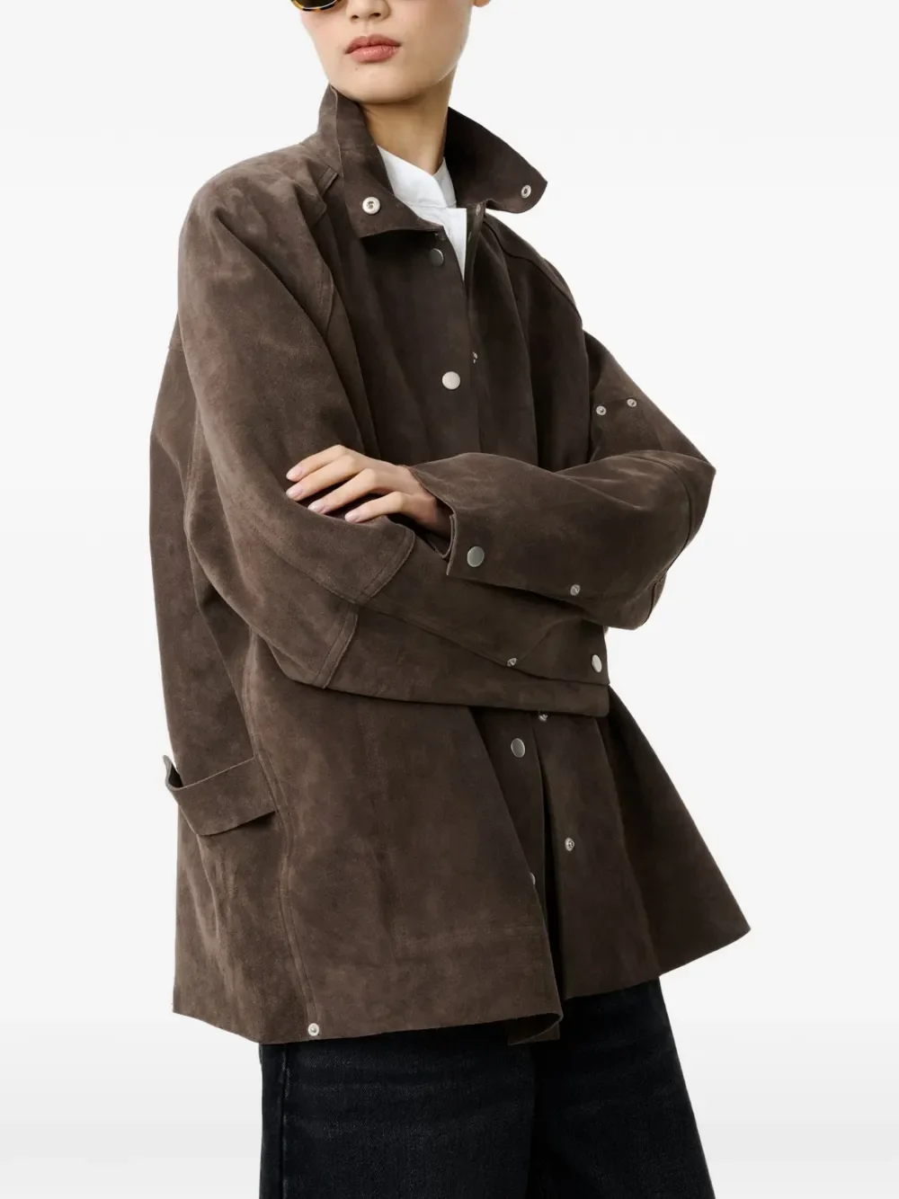 STUDIO NICHOLSON - Women  Suede Utility Jacket - Image 4