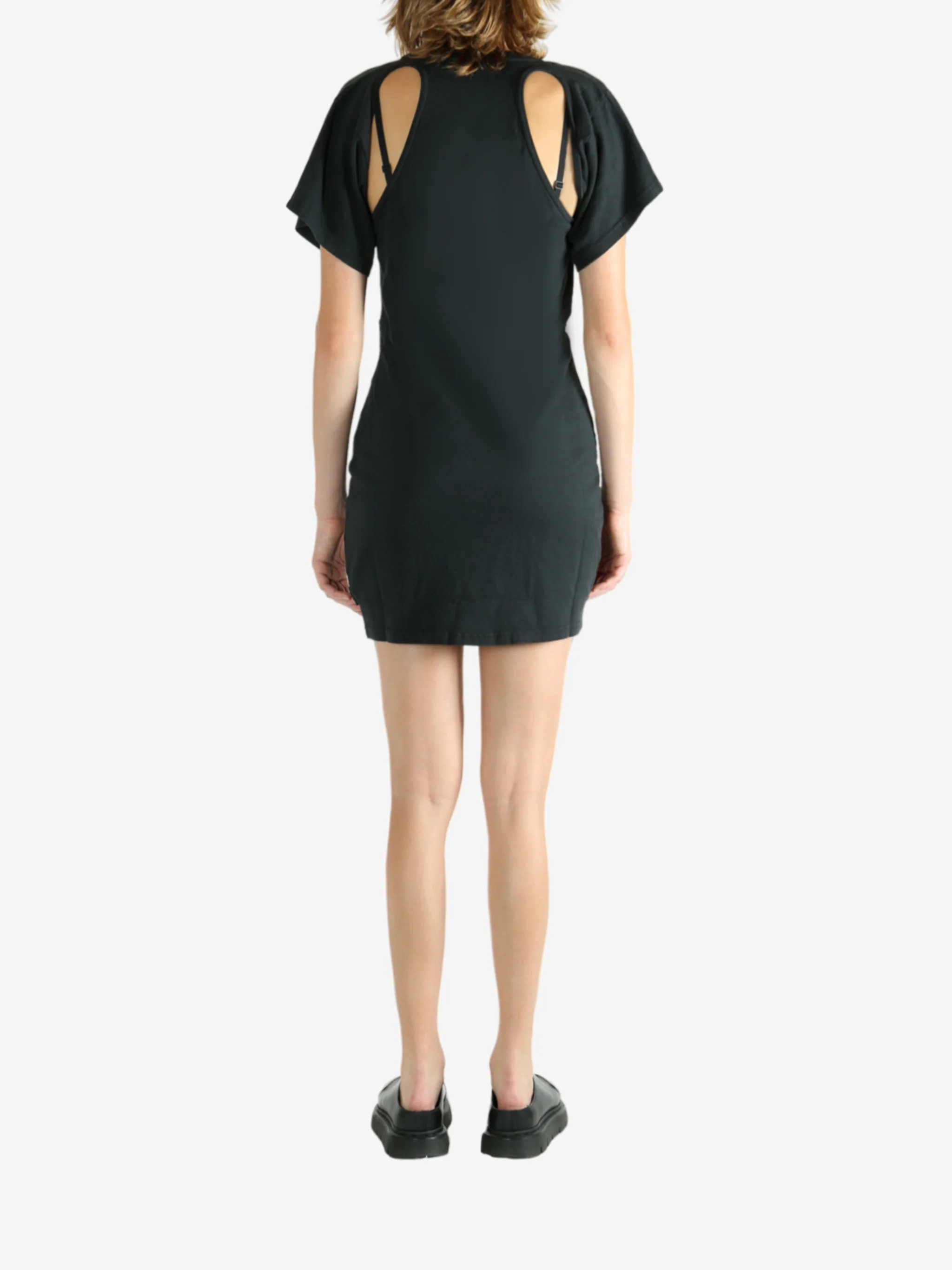 ALEXANDER WANG - Women Deconstructed Cowl Neck Mini Dress - Image 3
