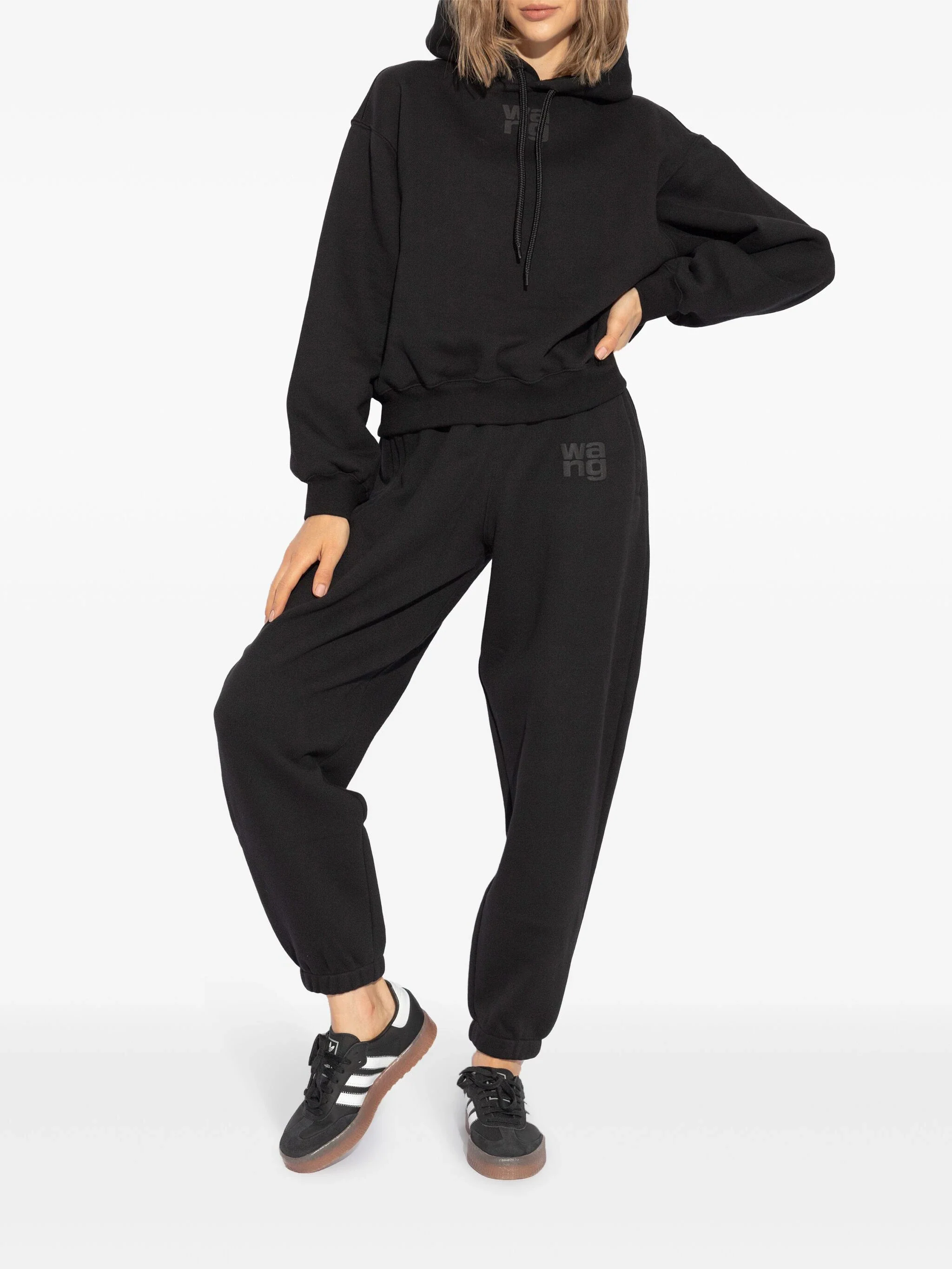 ALEXANDER WANG - Women Essential Terry Classic Sweatpant Puff Paint Logo - Image 3
