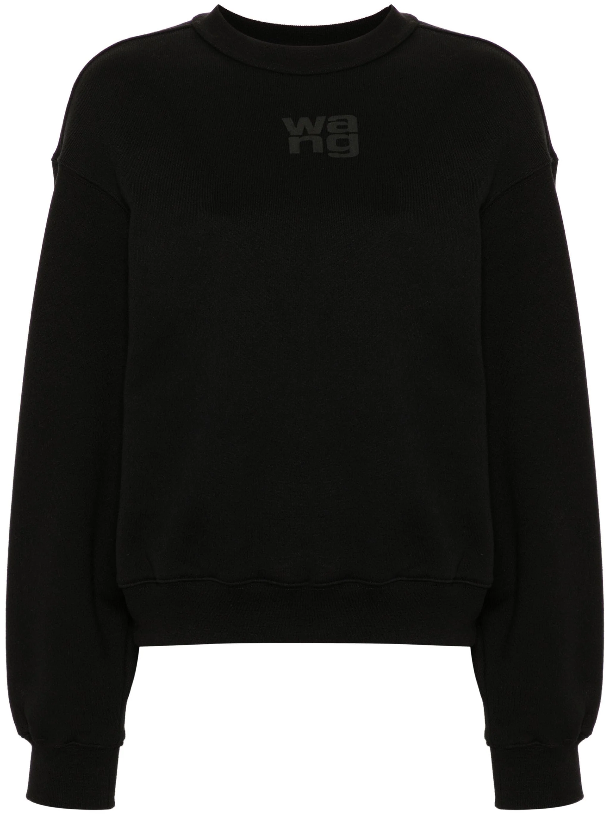 ALEXANDER WANG - Women Puff Paint Logo Essential Terry Crew Sweatshirt - Image 5