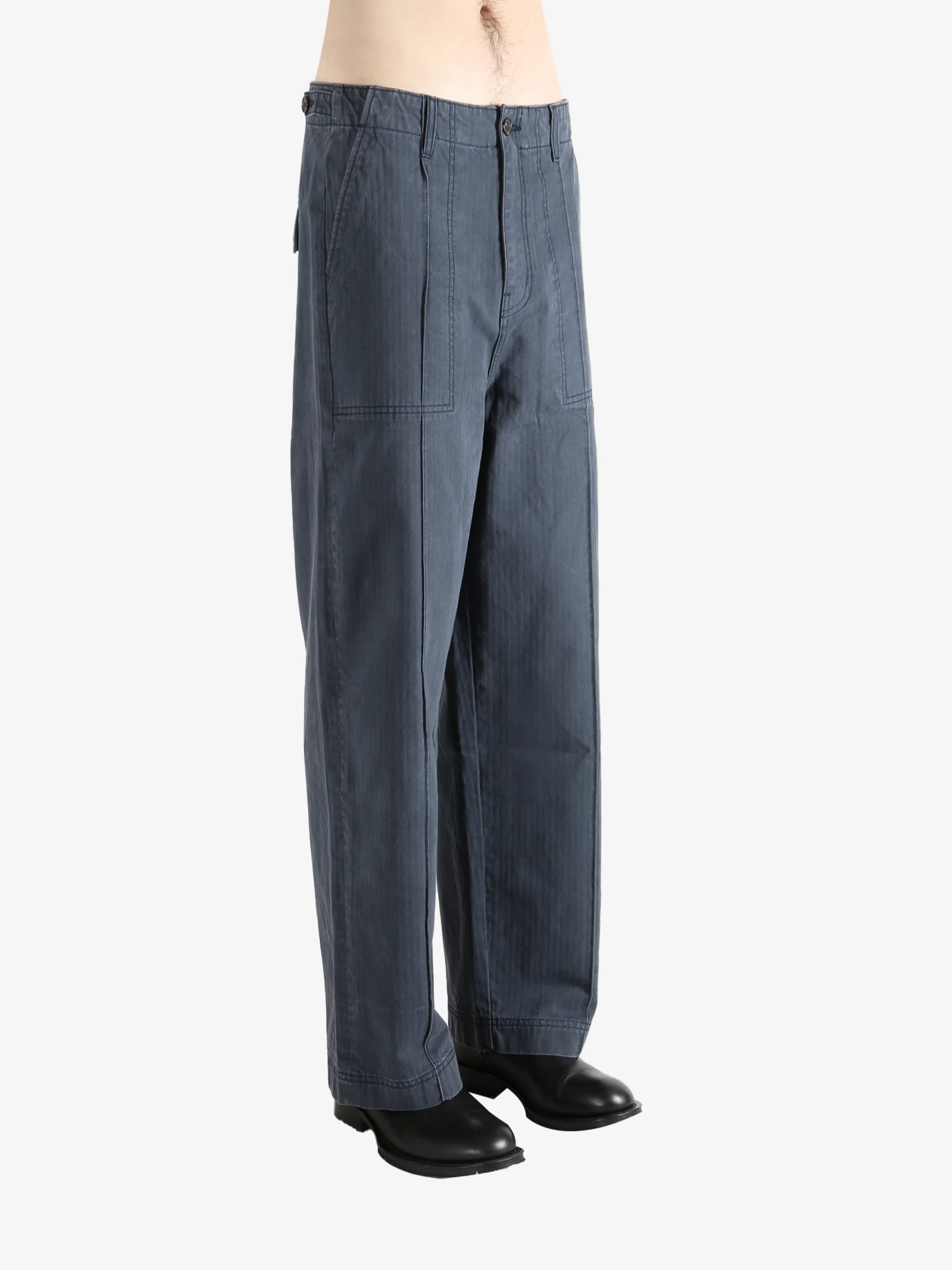 THE ELDER STATESMAN - Men Herringbone Carpenter Pant - Image 2