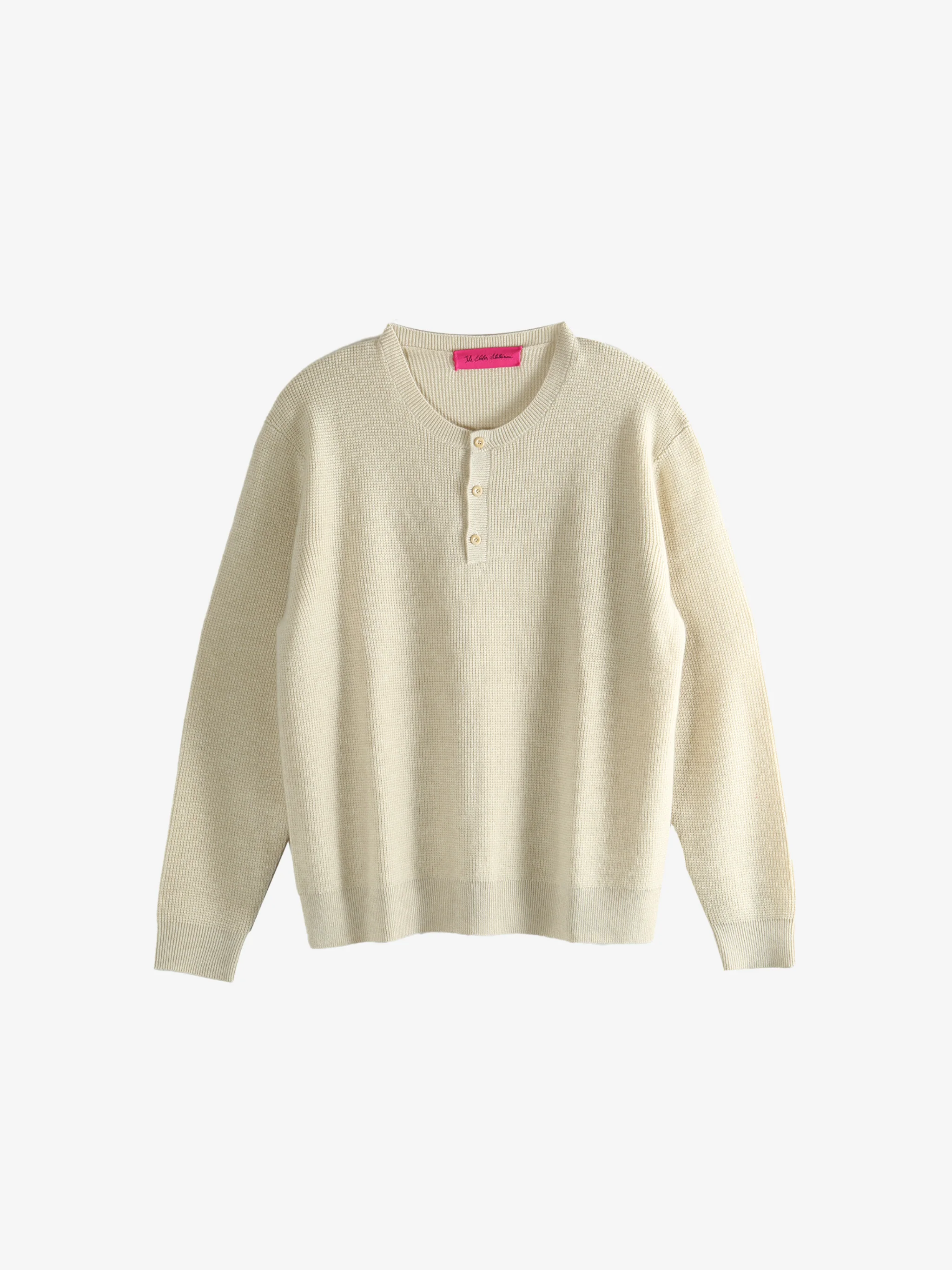 THE ELDER STATESMAN - Men Waffle Thermal Henley - Image 5