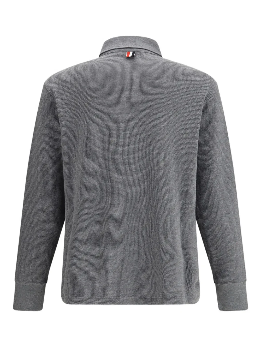 THOM BROWNE - Men 4 Bar In Textured Cotton Rugby Polo Shirt - Image 2