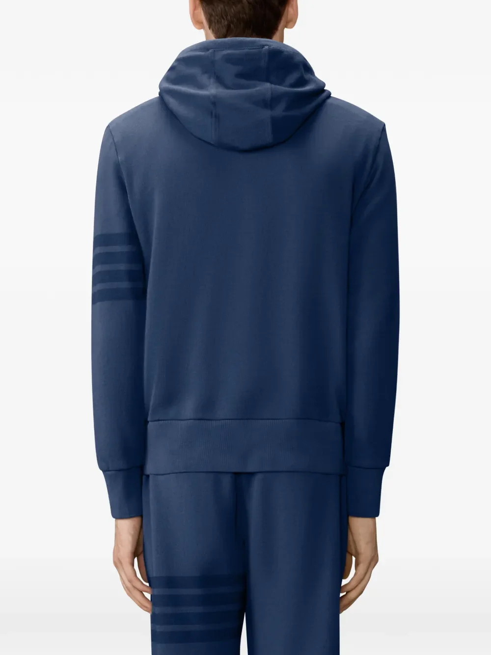 THOM BROWNE - Men 4 Bar Overdyed Long Sleeve Hoodie Pullover - Image 3