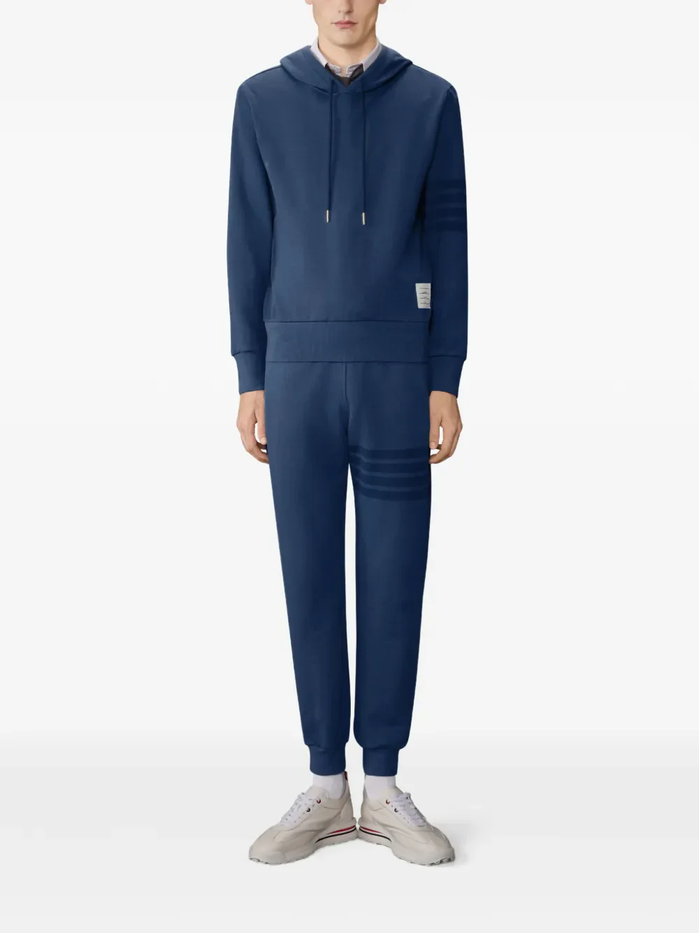 THOM BROWNE - Men 4 Bar Overdyed Long Sleeve Hoodie Pullover - Image 4