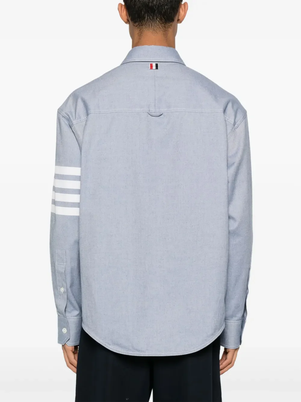 THOM BROWNE - Men 4 Bar Stripe Oversized PC Shirt - Image 3
