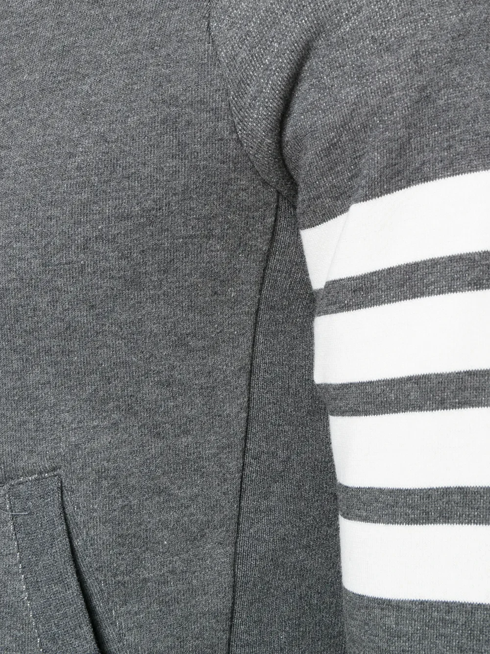THOM BROWNE - Men Classic Full Zip Hoodie In Classic Loopback W/ Engineered 4 Bar - Image 3