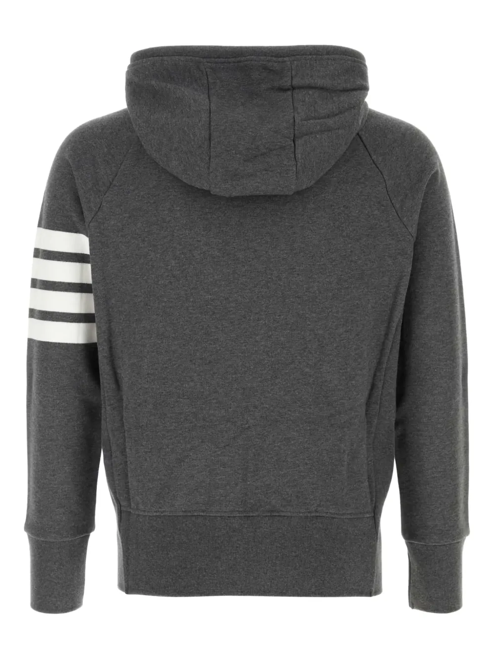 THOM BROWNE - Men Classic Full Zip Hoodie In Classic Loopback W/ Engineered 4 Bar - Image 5