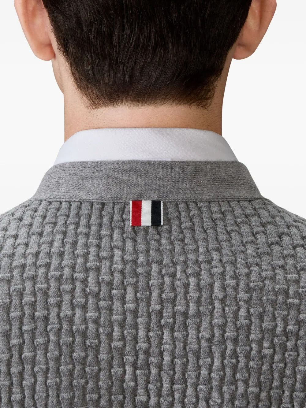 THOM BROWNE - Men Classic V Neck Cardigan - Image 4