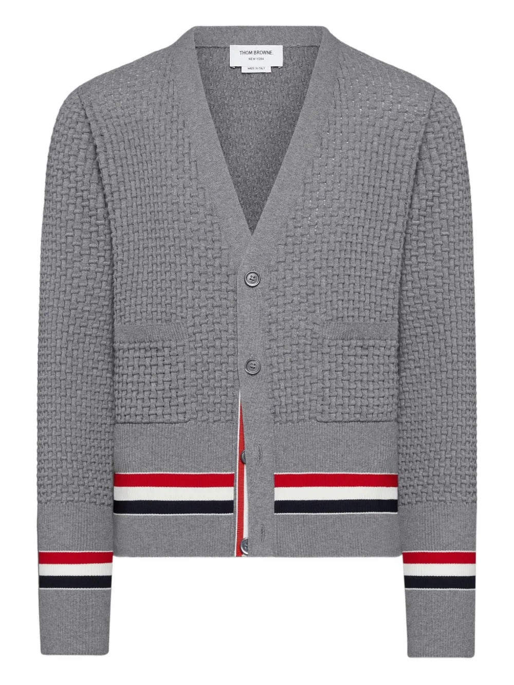 THOM BROWNE - Men Classic V Neck Cardigan - Image 5