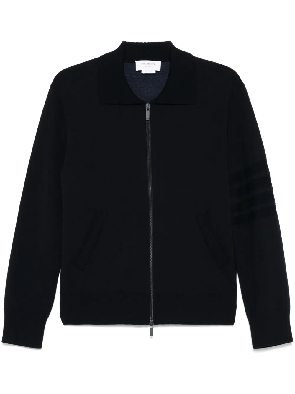 THOM BROWNE - Men Double Face Full Zip Up Knitwear - Image 5