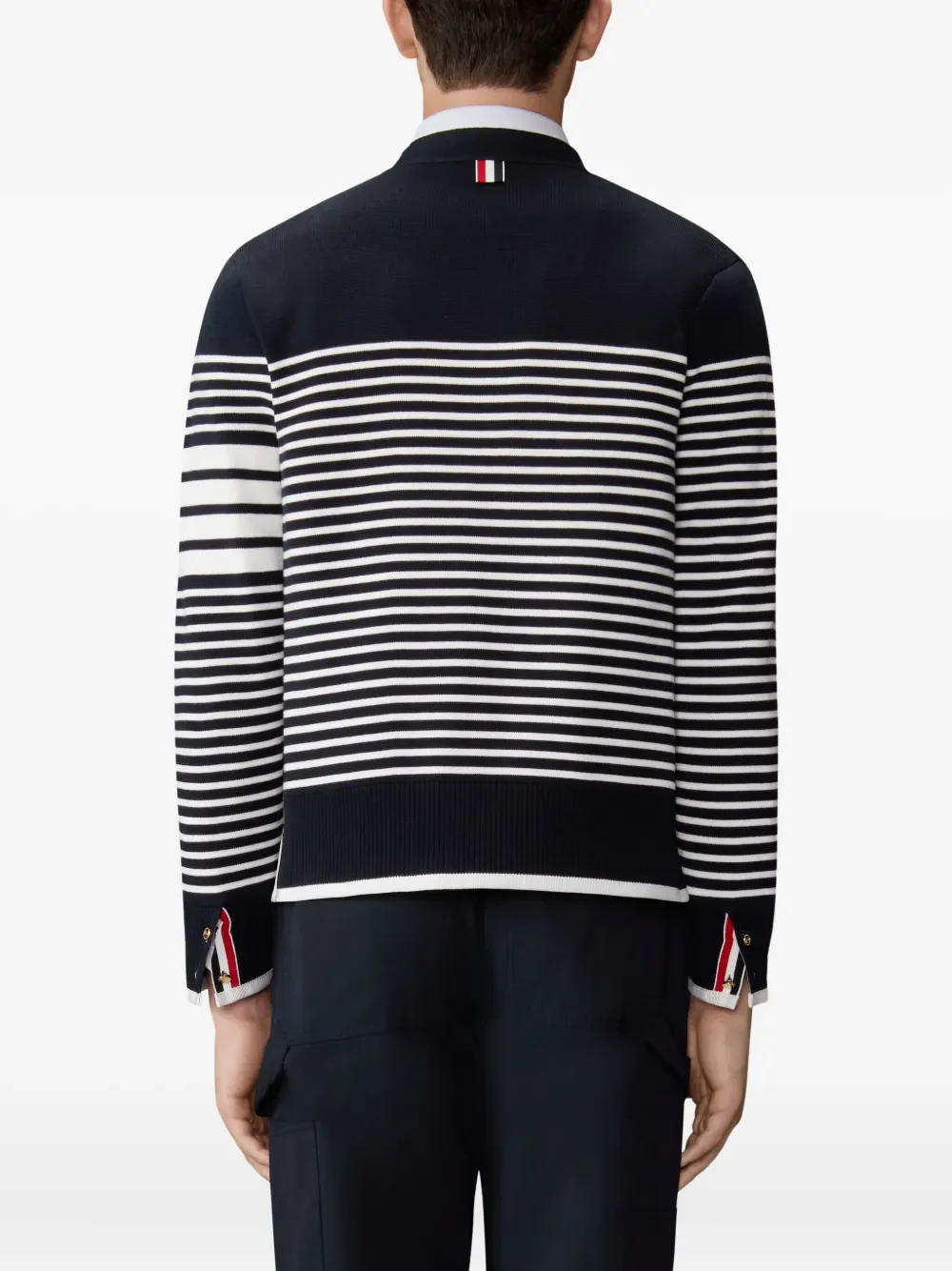 THOM BROWNE - Men Fit V Neck Cardigan - Image 2
