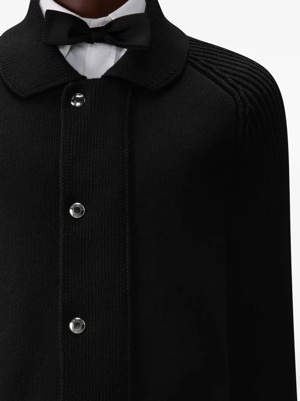 THOM BROWNE - Men Interlock With Cardigan Stitch Polo Collar Zip Up Jacket In Cotton Cashmere - Image 4