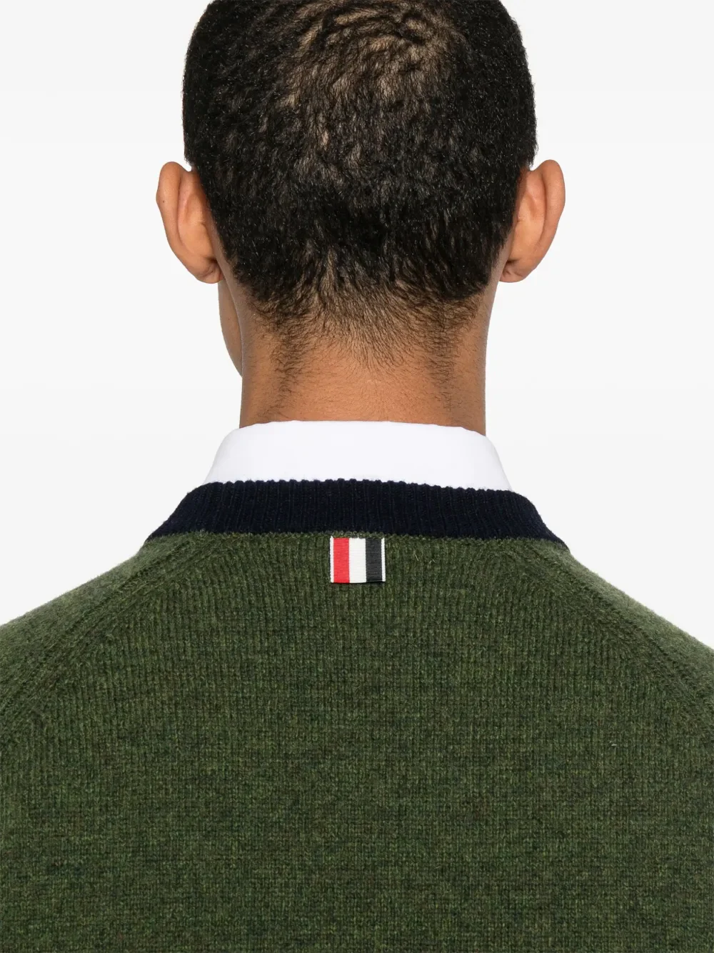 THOM BROWNE - Men Jersey Stitch Raglan Sleeve Relaxed Crew Neck Pullover - Image 4