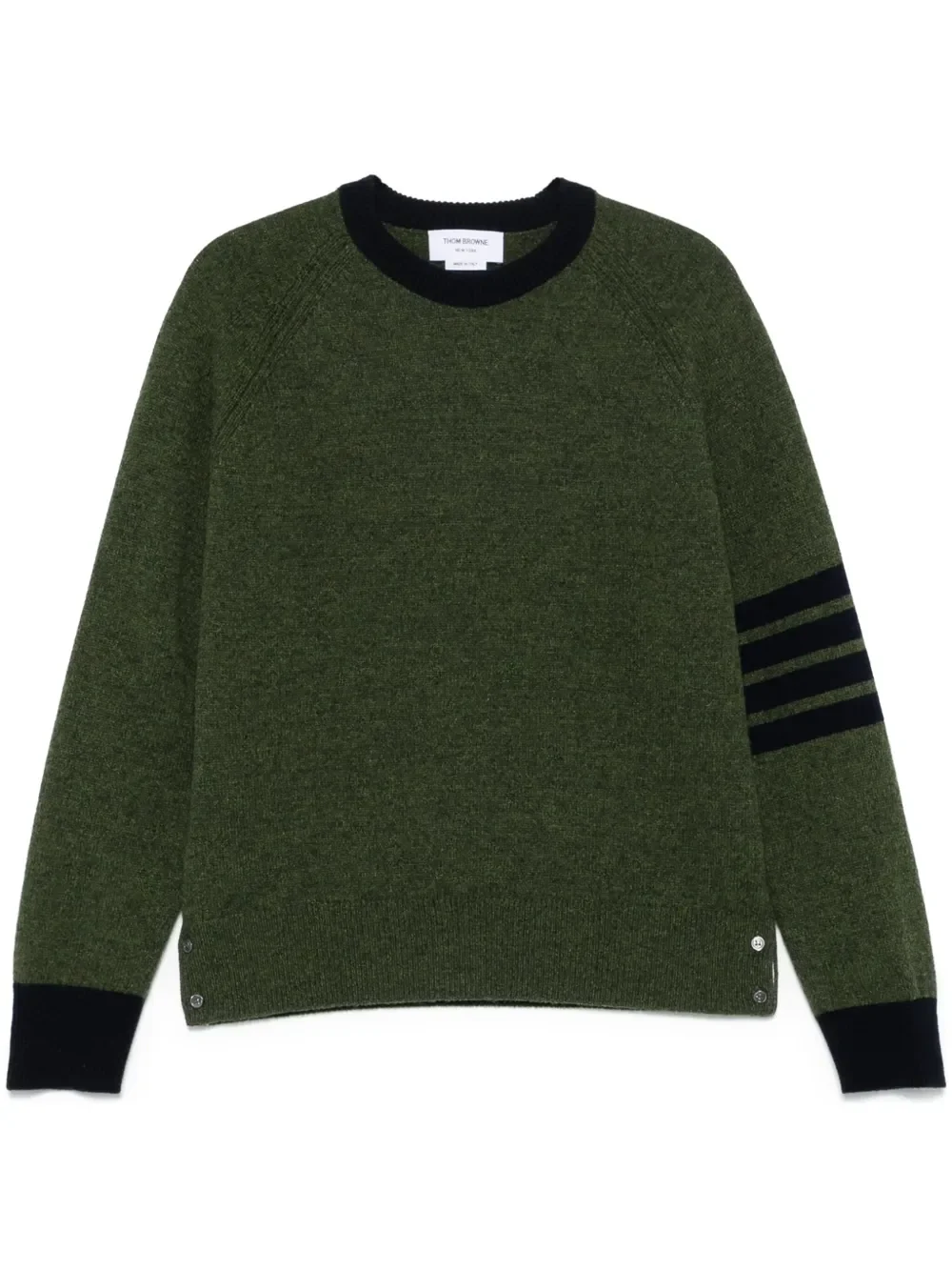 THOM BROWNE - Men Jersey Stitch Raglan Sleeve Relaxed Crew Neck Pullover - Image 5