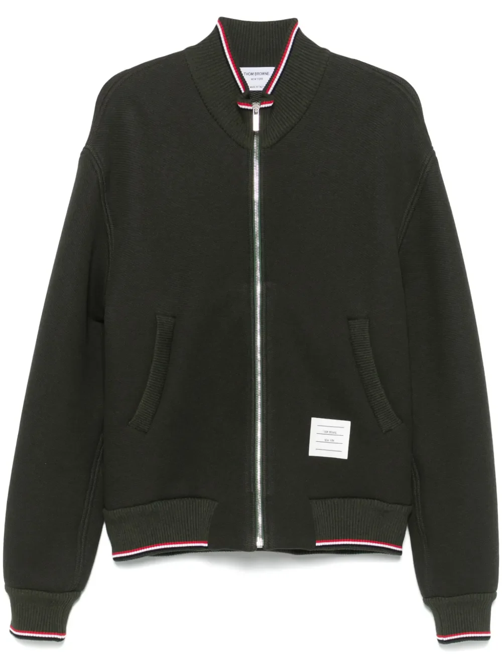 THOM BROWNE - Men Oversized Funnel Neck Zip Up Jacket