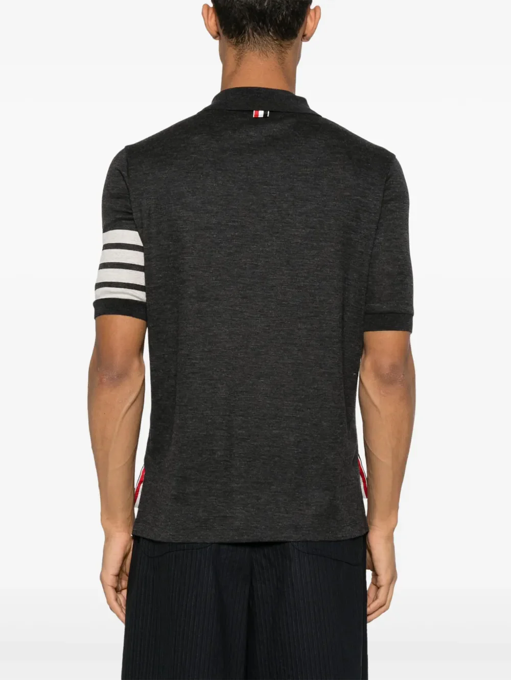 THOM BROWNE - Men Short Sleeve Rib Cuff Polo - Image 2