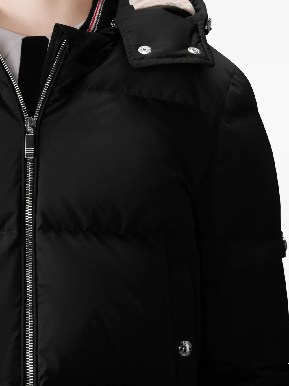 THOM BROWNE - Women Armbands Removable Hood Down Jacket (Hip Length) - Image 4