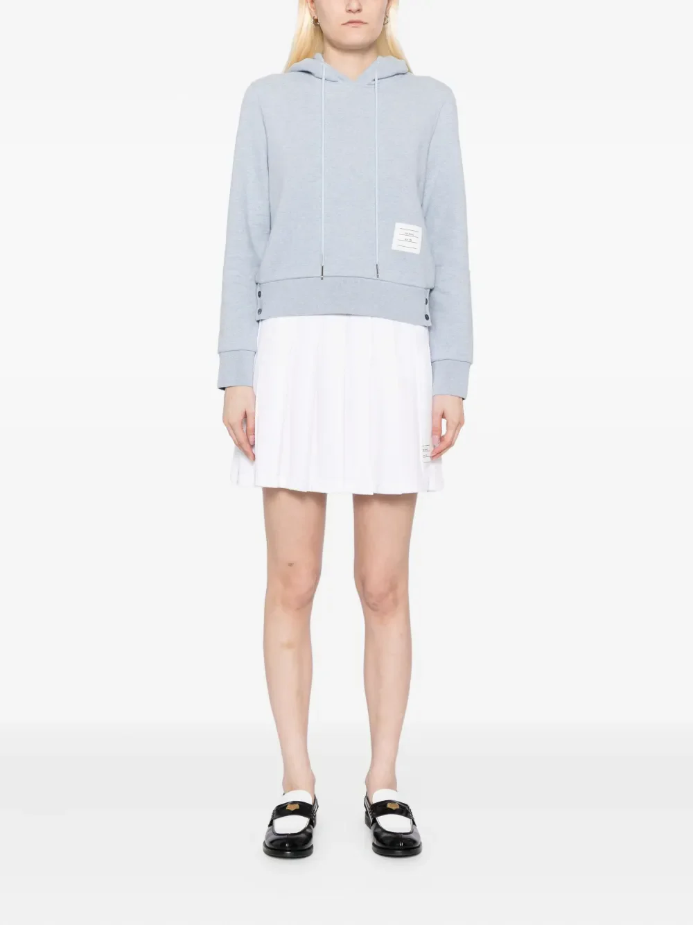 THOM BROWNE - Women Brushed Loopback Hoodie Pullover