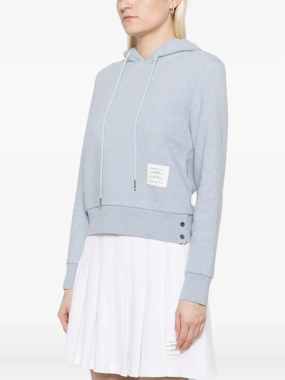THOM BROWNE - Women Brushed Loopback Hoodie Pullover - Image 2