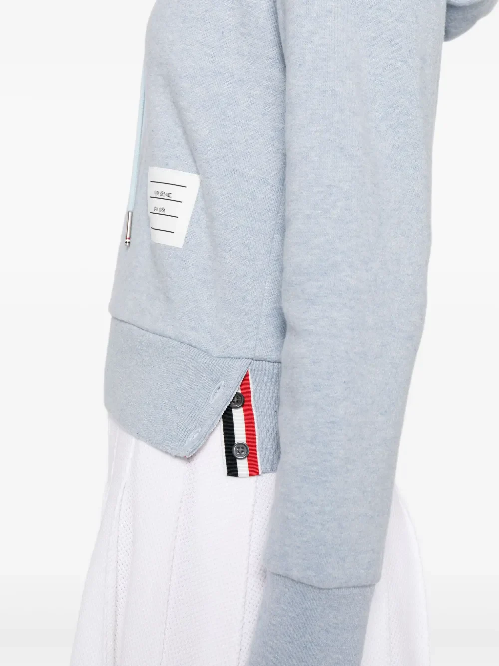 THOM BROWNE - Women Brushed Loopback Hoodie Pullover - Image 4