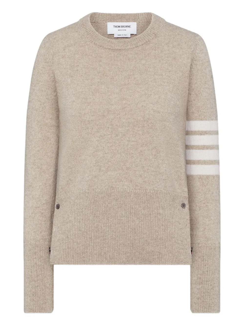 THOM BROWNE - Women Jersey Stitch Classic Crew Neck Cardigan - Image 5