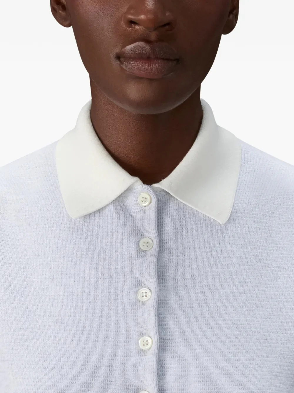 THOM BROWNE - Women Milano Stitch Sleeveless Polo Shirt - Image 4