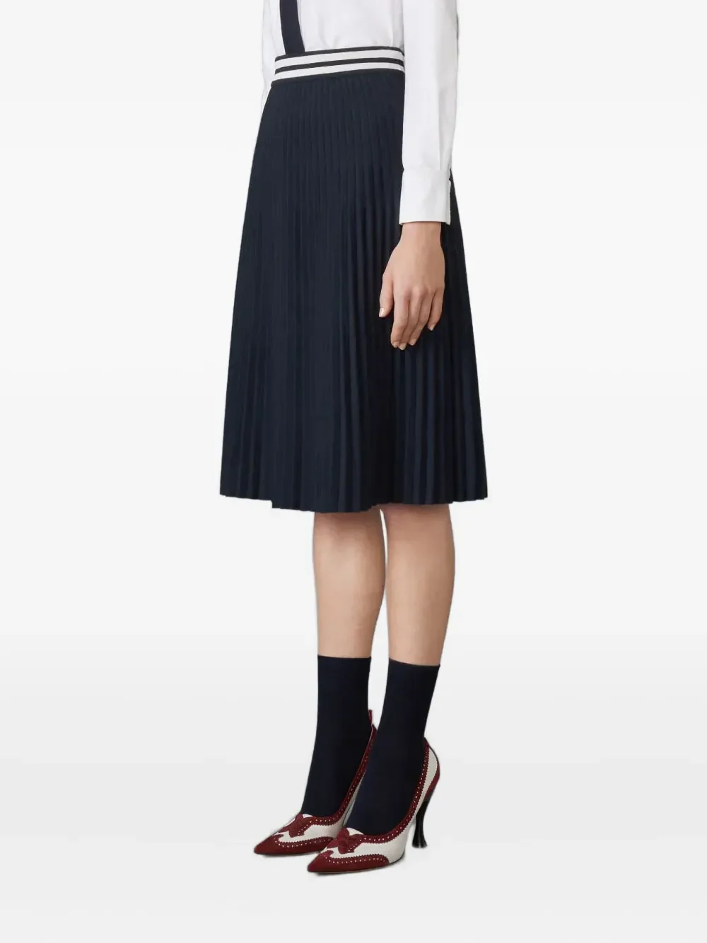 THOM BROWNE - Women Plisse Below The Knee Skirt - Image 2
