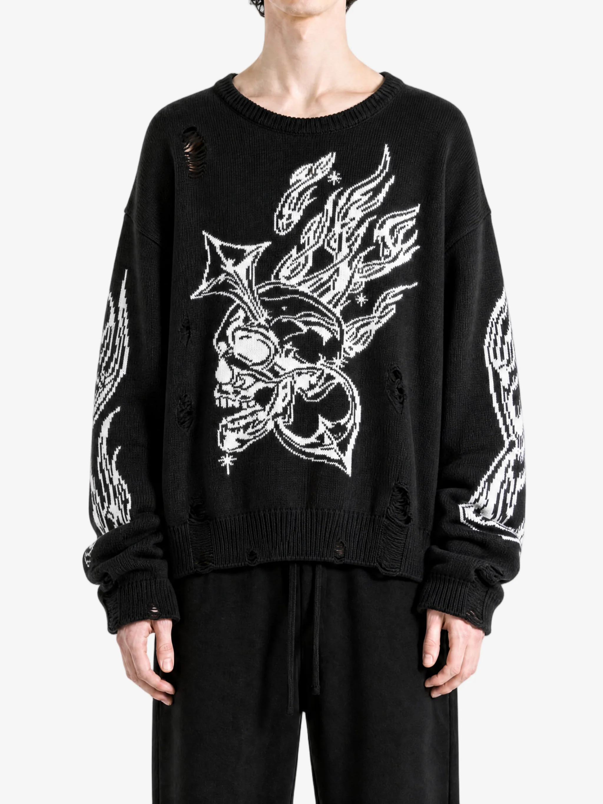 THUG CLUB - Men TC Chrome Skull Knit Sweater