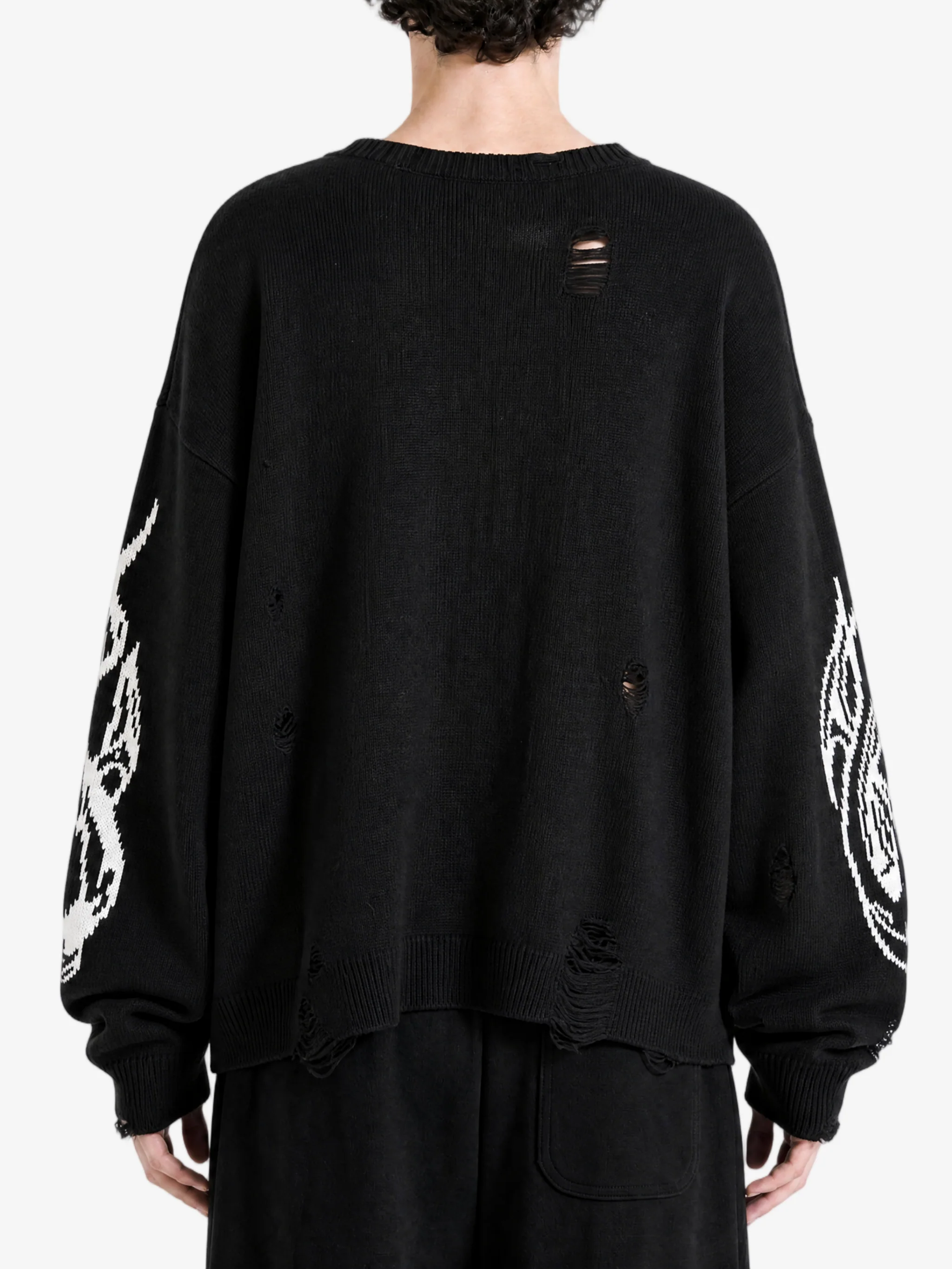 THUG CLUB - Men TC Chrome Skull Knit Sweater - Image 3