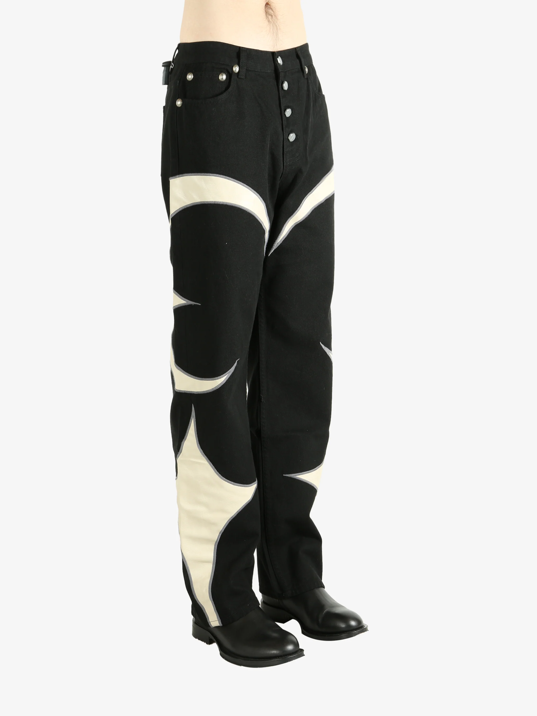 THUG CLUB - Men TC Leather Washing Denim Pants - Image 2