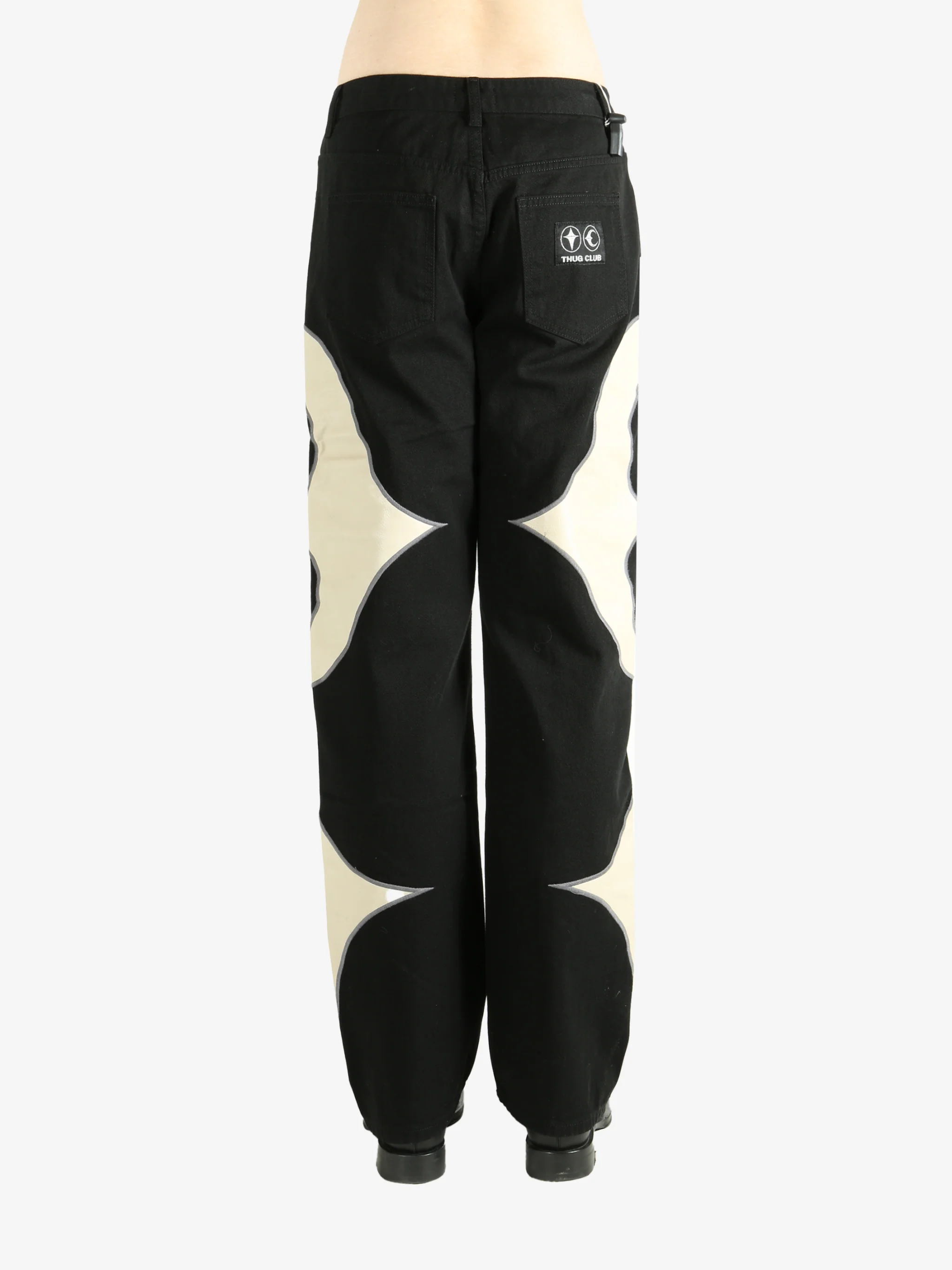 THUG CLUB - Men TC Leather Washing Denim Pants - Image 3