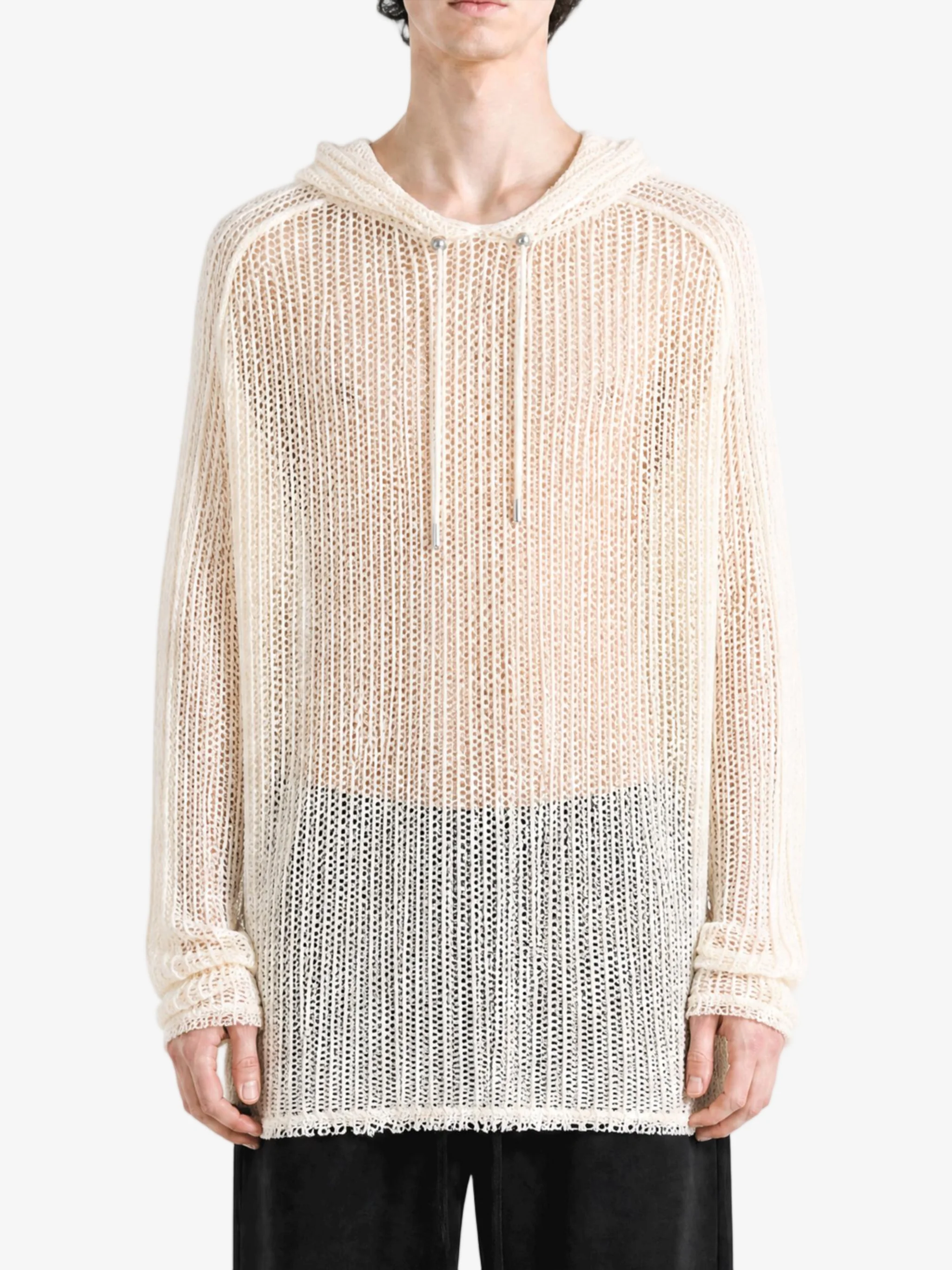 THUG CLUB - Men TC Line Mesh Knit Hoodie