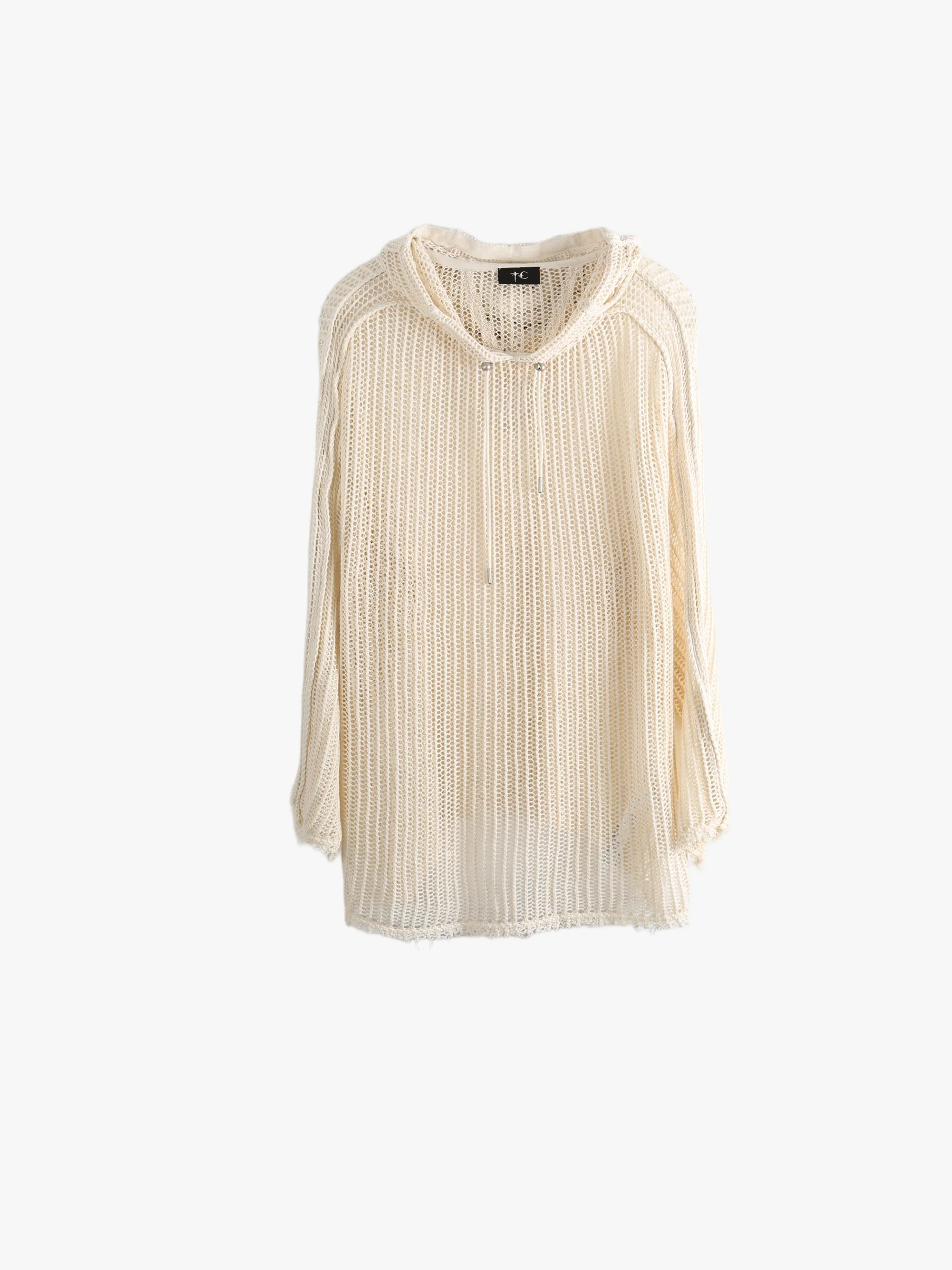 THUG CLUB - Men TC Line Mesh Knit Hoodie - Image 4