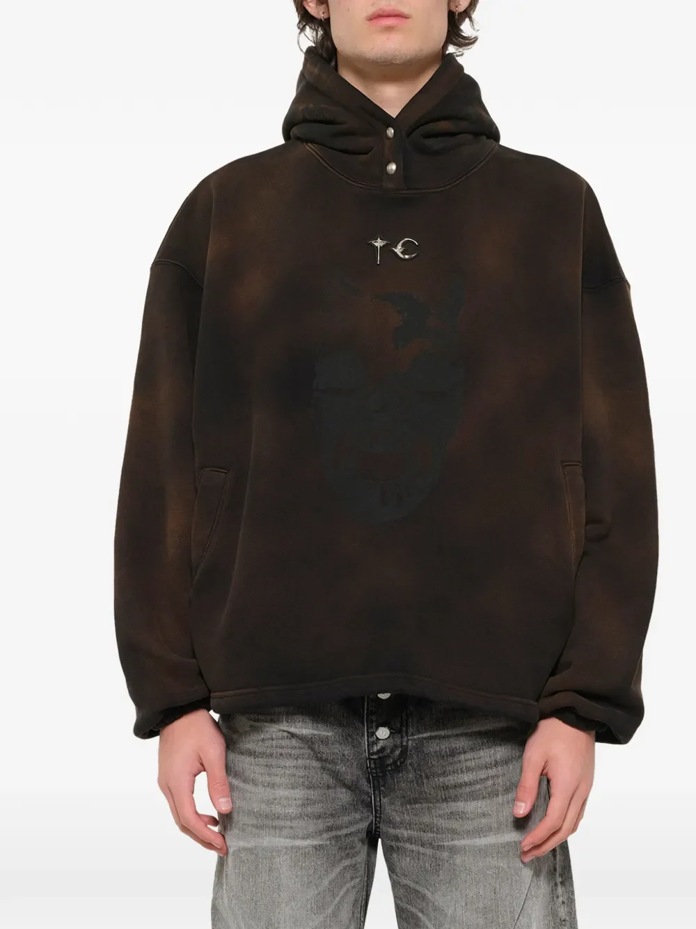 THUG CLUB - Men TC Riding Skull Hoodie - Image 4