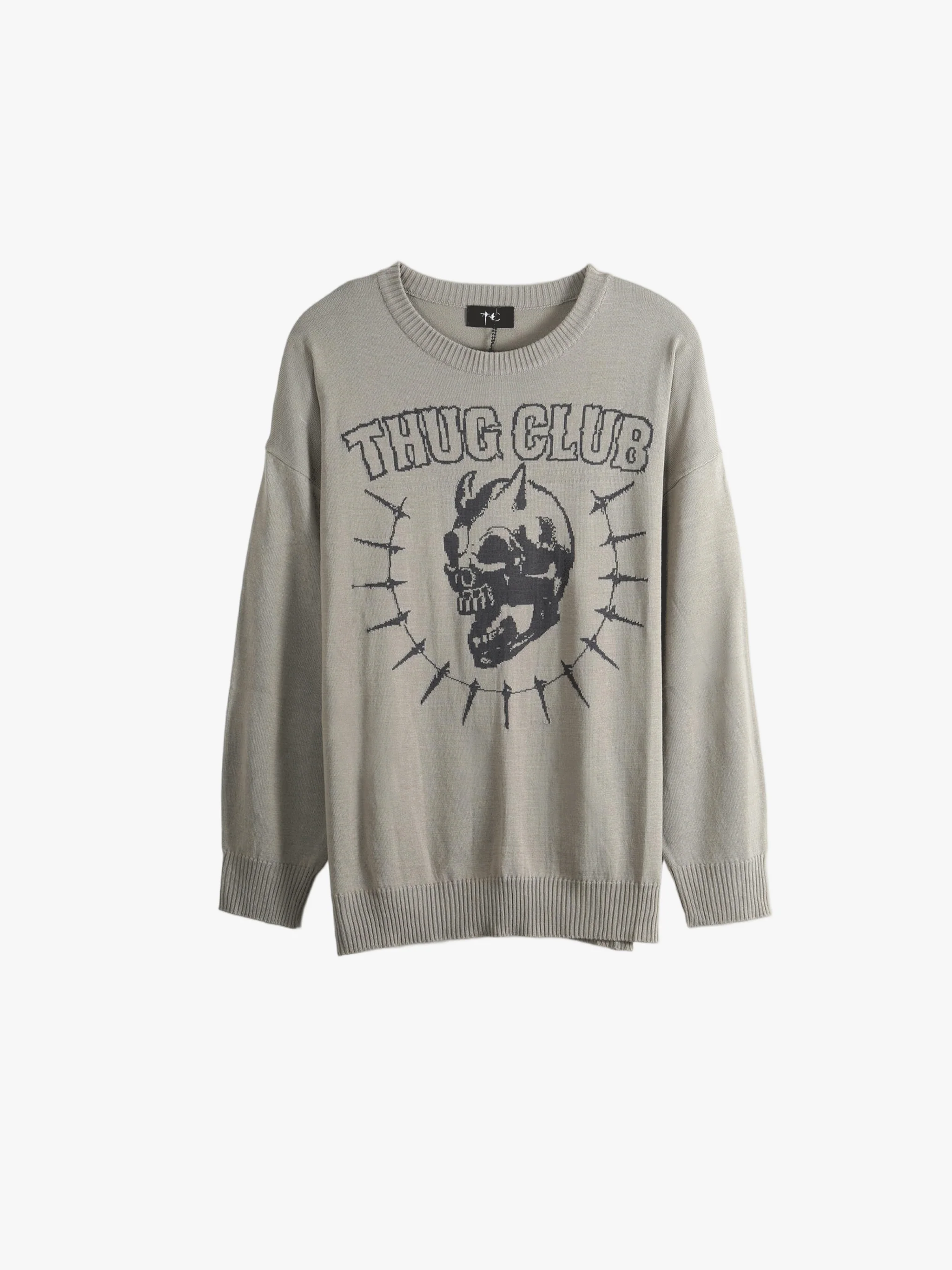 THUG CLUB - Men TC Riding Skull Knit Sweater - Image 4
