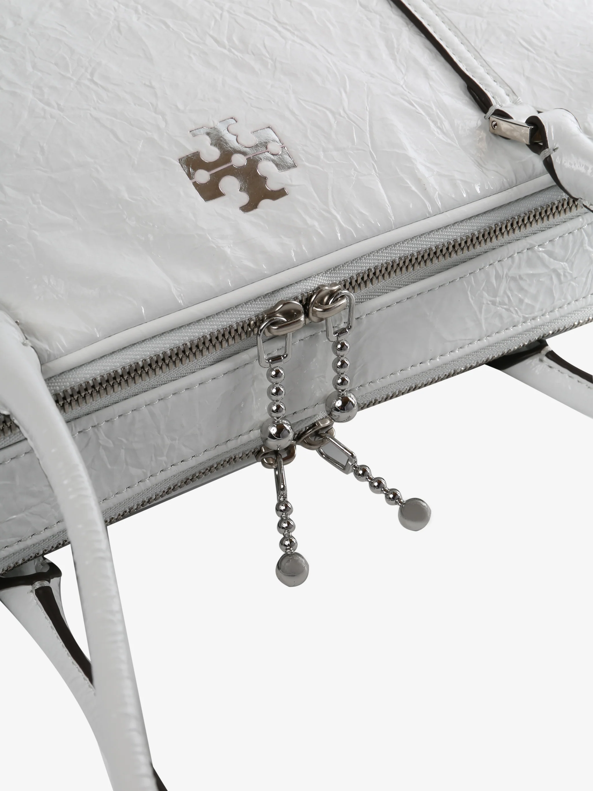 TORY BURCH - Women Crinkle Leather Small Marshmallow Satchel - Image 3