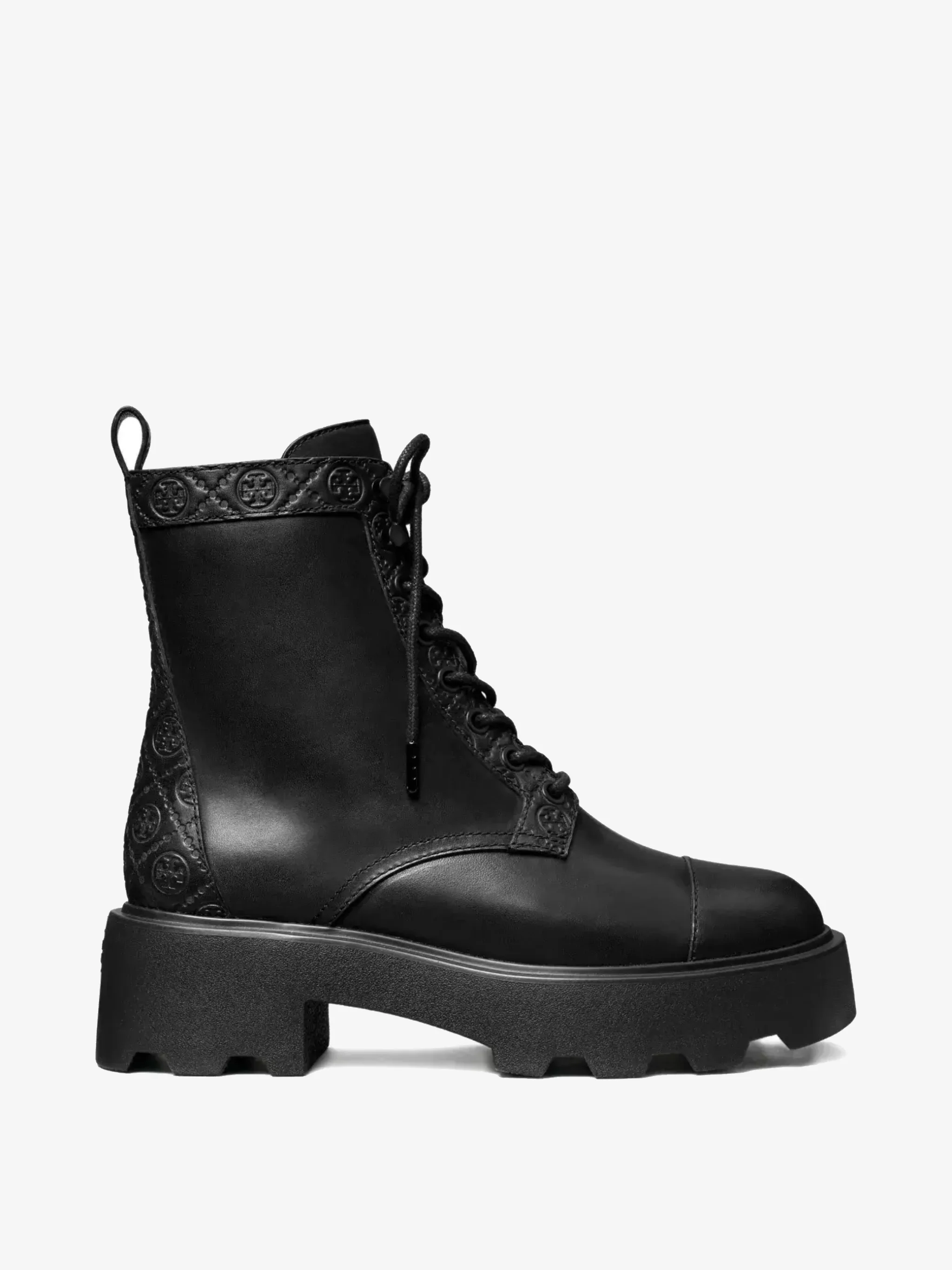 TORY BURCH - Women T Monogram Lug Ankle Boot 65MM