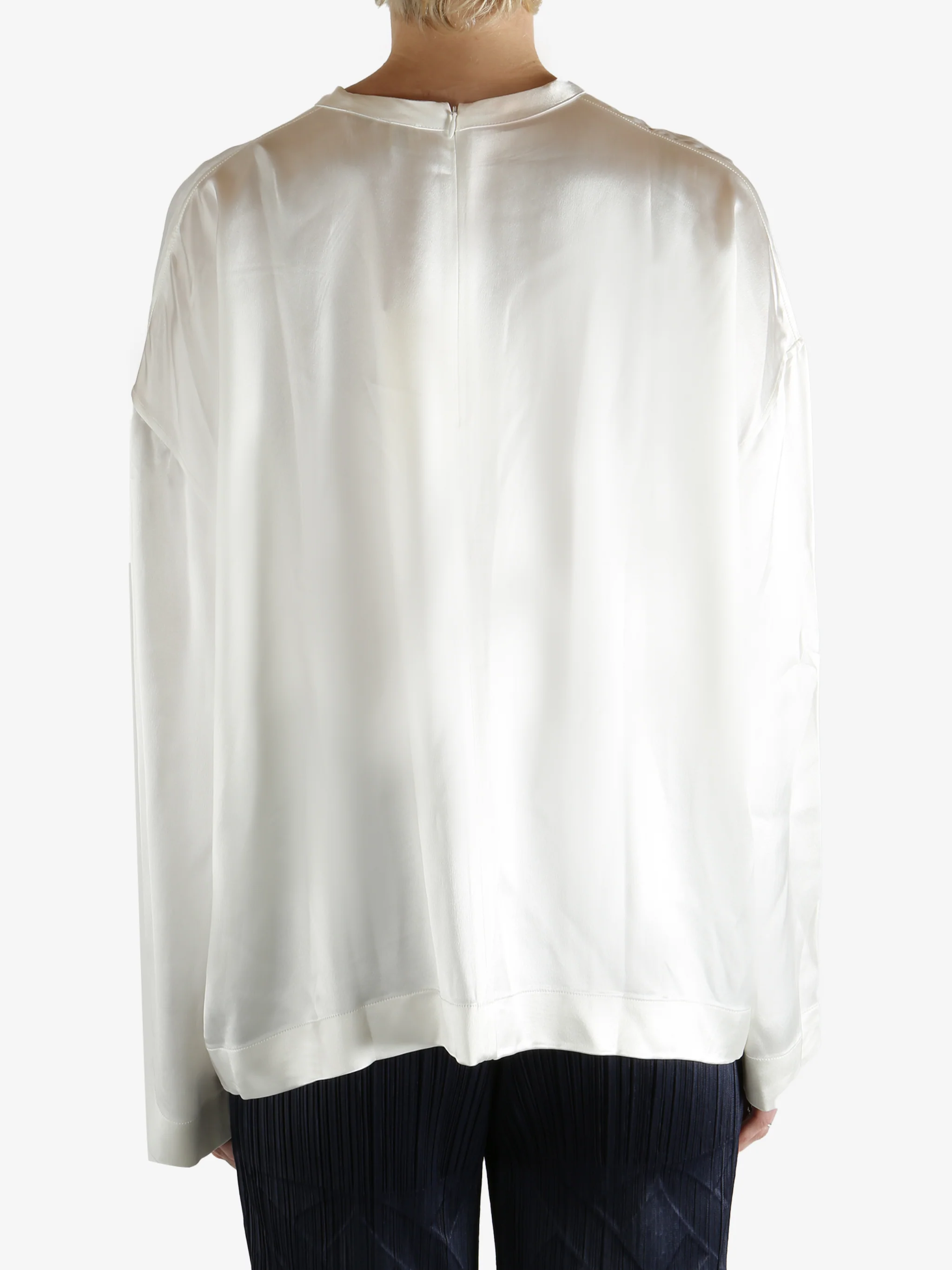 TOTEME - Women Boxy Satin Top - Image 3