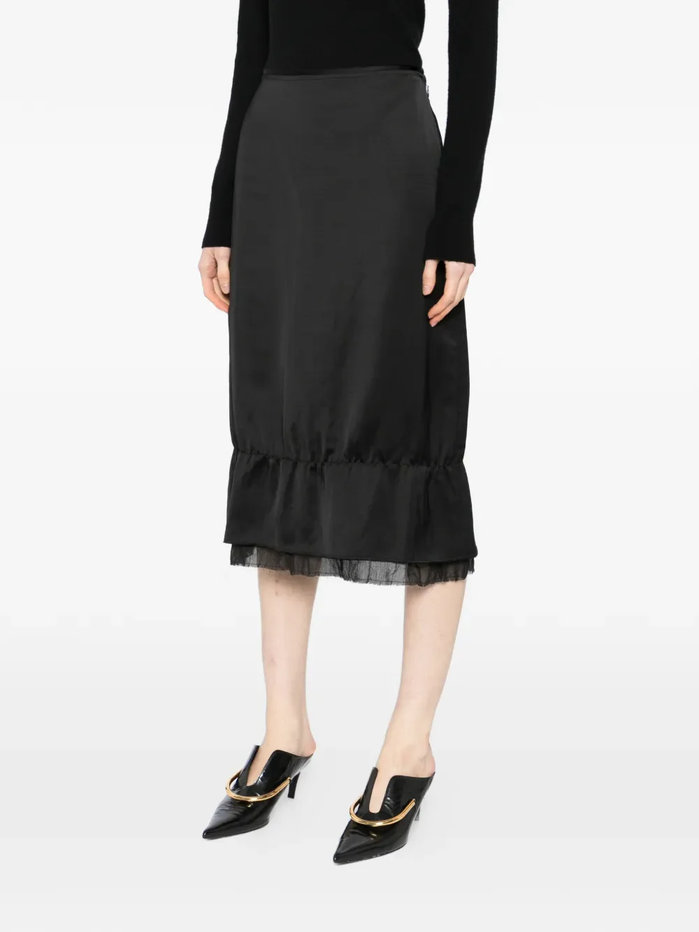 TOTEME - Women Layered Satin Skirt - Image 2