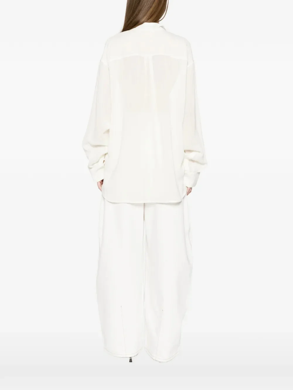 TOTEME - Women Overlapping Collar Blouse - Image 5