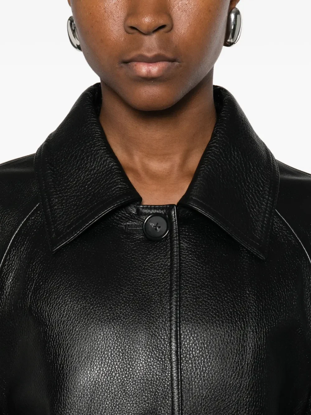 TOTEME - Women Raglan Leather Coat - Image 4