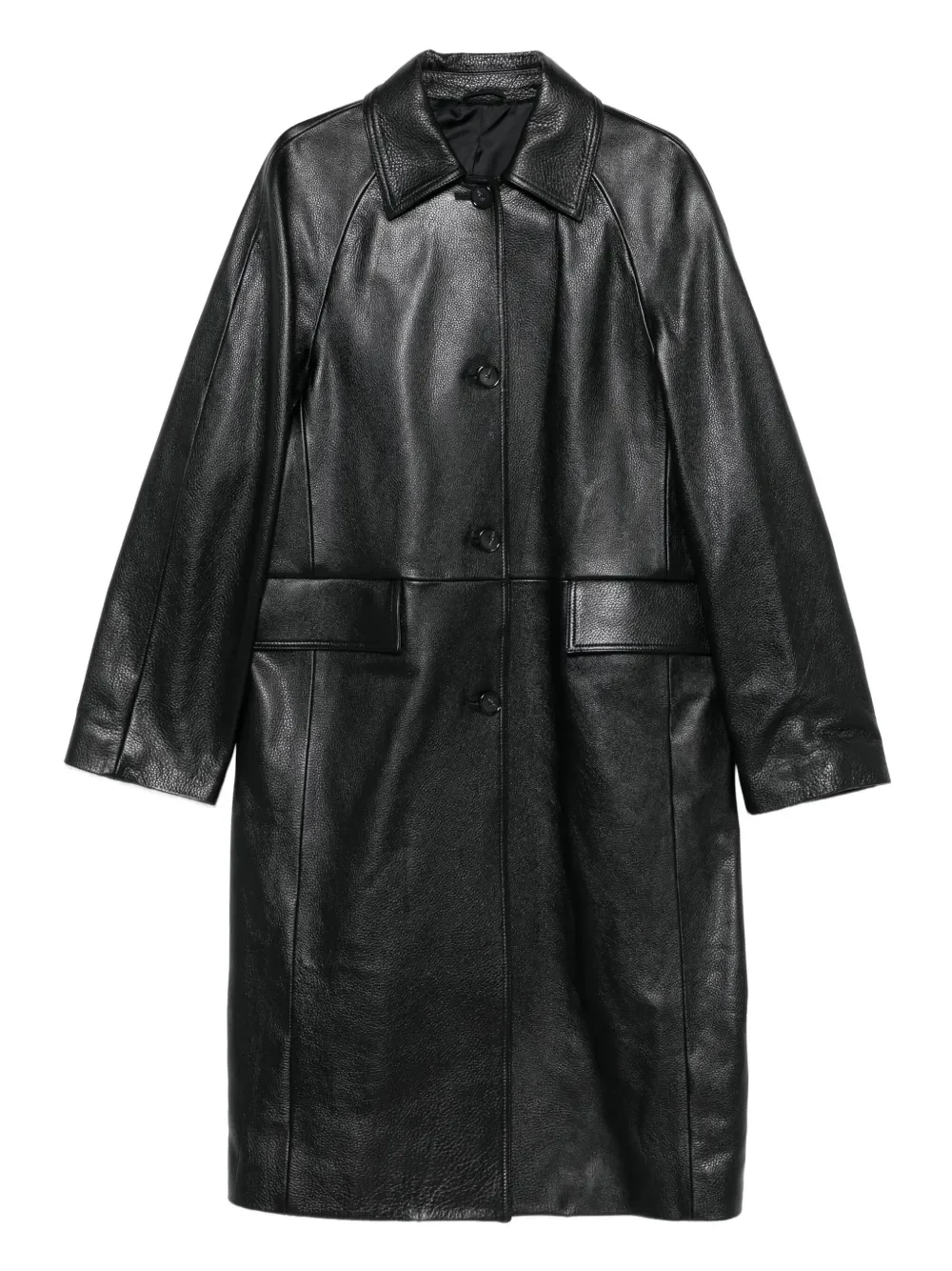 TOTEME - Women Raglan Leather Coat - Image 5
