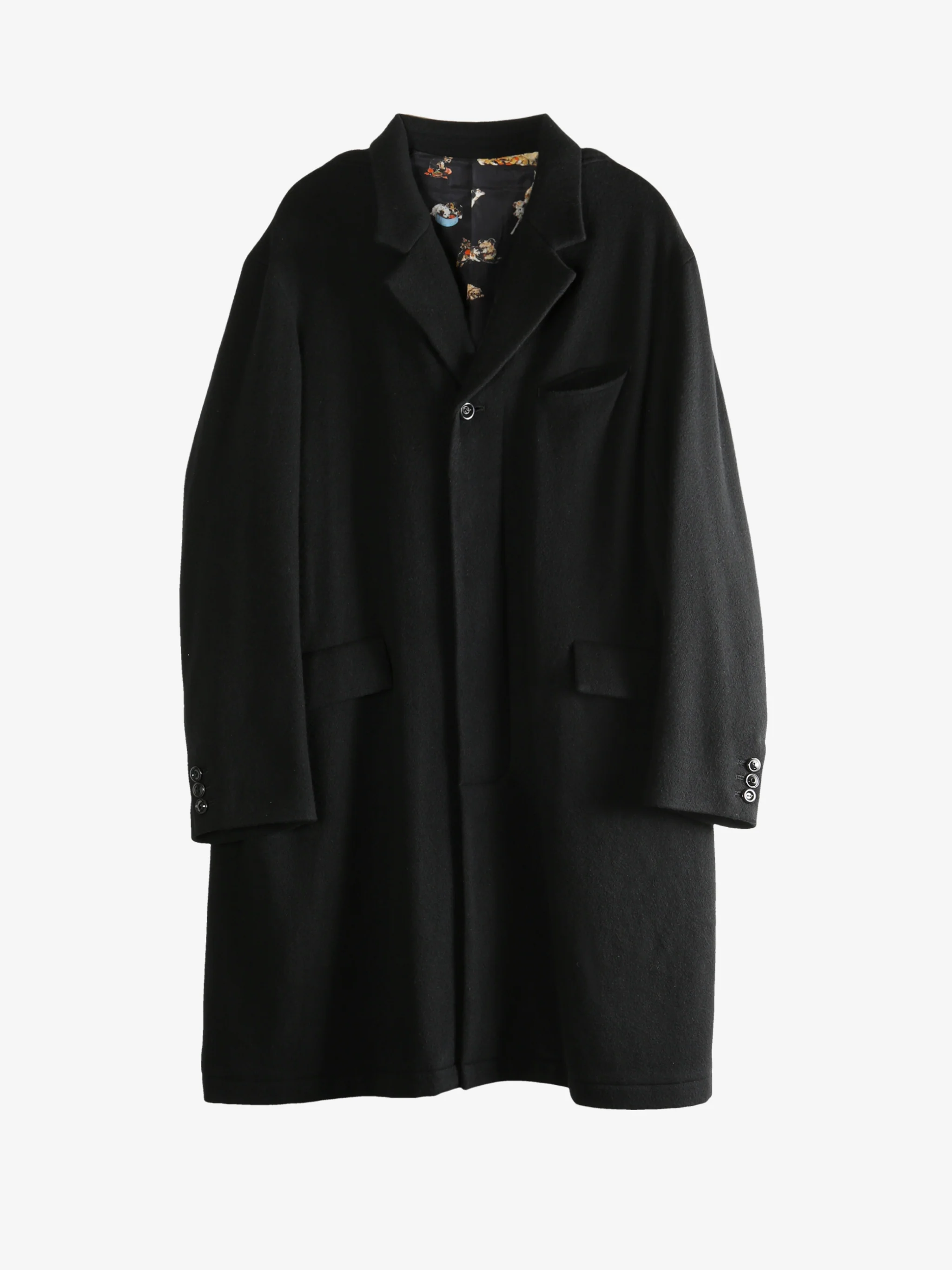 UNDERCOVER - Men Lapel Large Pockets Long Coat - Image 4