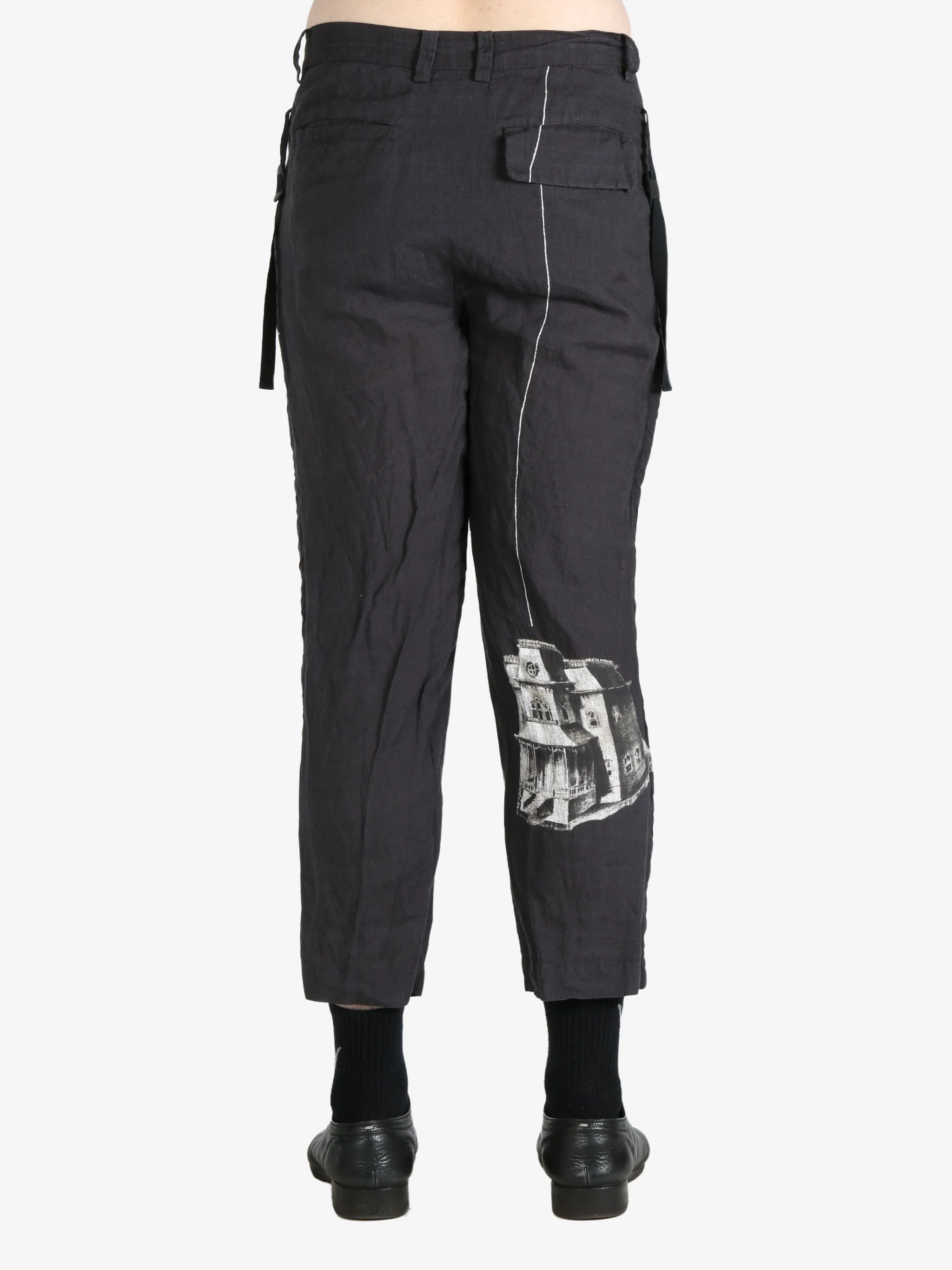 UNDERCOVER - Men Printed Linen Trouser - Image 3