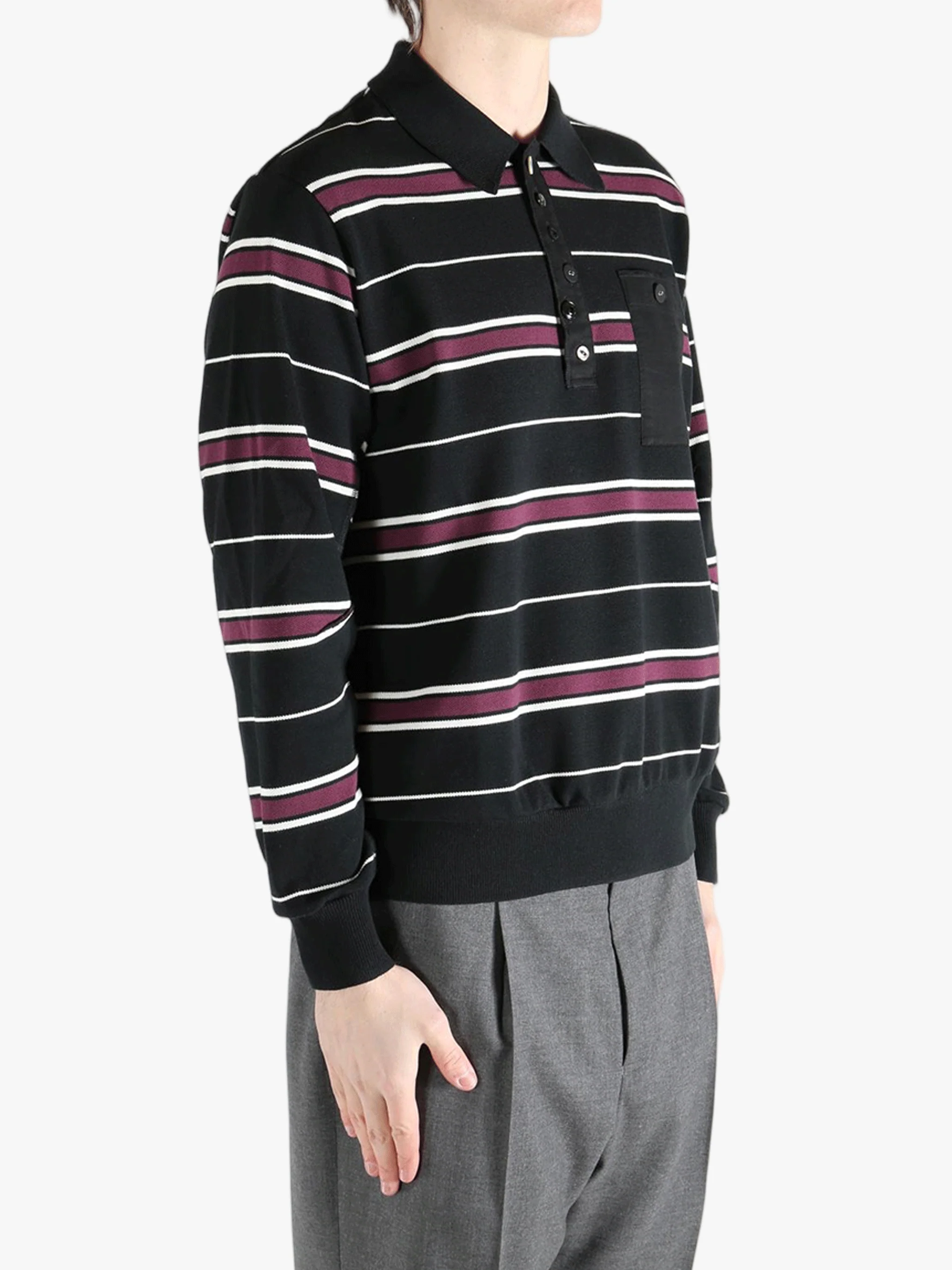 UNDERCOVER - Men Striped Pattern Shirt - Image 2