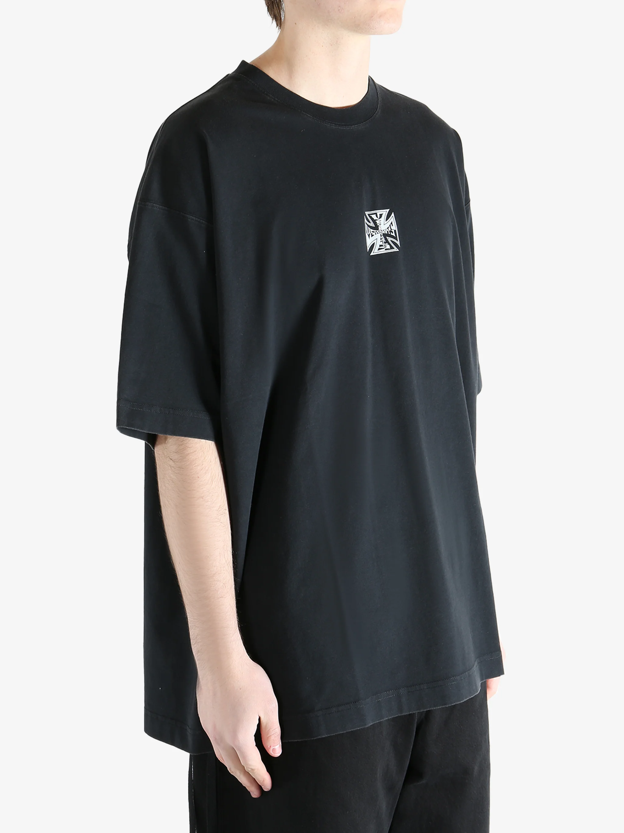 VETEMENTS - Men Biker Cross Logo T-Shirt - Image 2